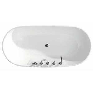 Baignoire d'angle autoportante en acrylique blanche au design moderne, populaire, pour usage intérieur et portable, idéale pour appartement - En promotion - Product Image 3