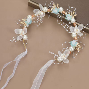 Fascette <span class=keywords><strong>per</strong></span> capelli <span class=keywords><strong>per</strong></span> bambine con foglie e fiori, accessori dolci <span class=keywords><strong>per</strong></span> capelli da <span class=keywords><strong>matrimonio</strong></span> - Product Image 6