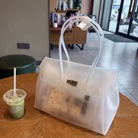 Sac Rétro Jelly 2026 Nouvelle Collection Été Fourre-tout Transparent Tendance avec Fermeture à Clip pour Femme
