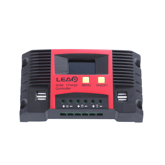 Factory Directly Sale Red 20A Solar Charger Controller LCD Display Solar Panel Controller for Solar System