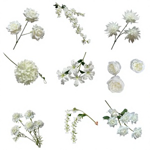 Flores Artificiales Serie Blanca para Decoración de Salones de Banquetes, Arreglos Florales para el Hogar, Decoración de Mesas para Eventos, Decoración Floral de Paredes - Product Image 1