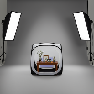 Carpa de pintura en aerosol desplegable de 17x17x17 pulgadas con puerta de malla redonda, accesorio de estudio fotográfico para modelos pequeños, jarrones y marcos - Product Image 2