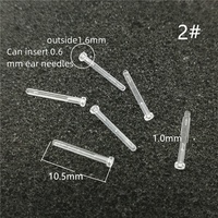 Bouchons d'oreille en résine invisibles broches d'oreille en plastique remplacement poteaux de boucle d'oreille clairs pour bricolage boucles d'oreilles accessoires de fabrication de bijoux