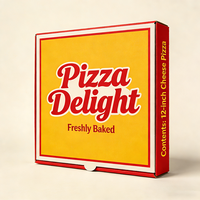 Boîte à pizza en carton ondulé écologique TongKun avec logo personnalisé, adaptée aux aliments, pour restaurants et services de traiteur