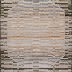 พรมลอราเวน โมเดิร์น ครอส วีฟ ทอแบบเครื่องจักร เป็นมิตรกับสิ่งแวดล้อม ขนสั้น ลายวินเทจ คอลเลคชั่นลายเรขาคณิต ผิวสัมผัสนุ่มดุจผ้าฝ้าย - Product Image 1