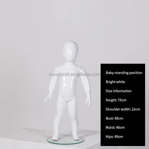 Mannequin enfant blanc brillant en plastique, mannequin enfant, mannequin enfant pour magasin, mannequins enfants, mannequins enfants corps entier pour vêtements pour enfants - Product Image 4