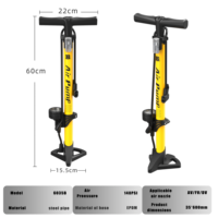 Pompe à main en acier BAIMEI pour gonfler les pneus de vélo avec manomètre 160 PSI, écologique, légère et durable, étanche pour vélos