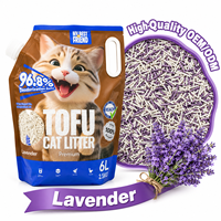 Pasir Kucing Tofu Alami Aroma Lavender 99% Antibakteri Kesegaran Tahan Lama Bahan Baku Food Grade Dapat Disesuaikan