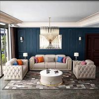 Canapé de luxe GEDO au design moderne avec pieds en laiton, canapé en cuir moelleux, meubles de salon