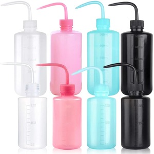 Plastic Tattoo Washing Bottle 250ml 500ml Curved Mouth Squeeze Cleaning Bottle for Tattoo Studio - Product Image 1