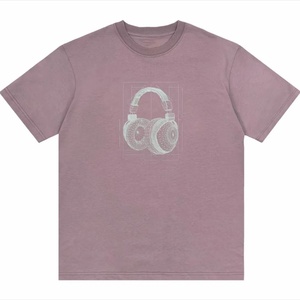 T-shirt pour homme en coton 100% de luxe, coupe classique, manches courtes, col rond, impression graphique personnalisée en sérigraphie, 230g, respirant, anti-boulochage - Product Image 1