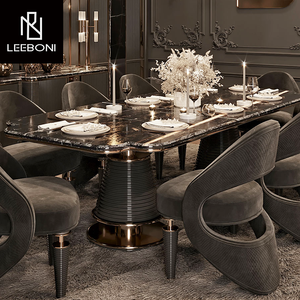 Hot Sale Manufacturer Factory Price Customization Luxury Design <strong>Dining</strong> Room Furniture Marble High End <strong>Dining</strong> <strong>Table</strong> <strong>Set</strong> - Product Image 2