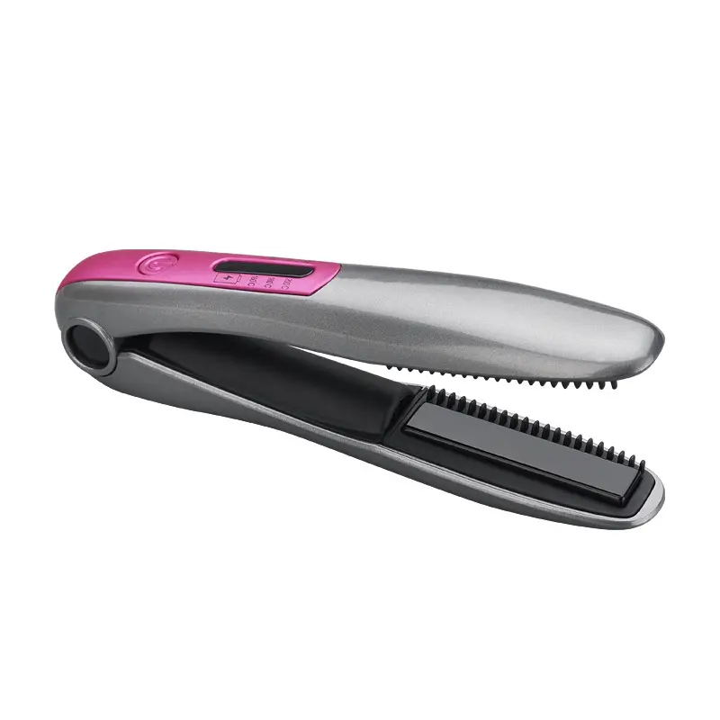 Mini Rechargeable cordless new flat iron ceramic travel USB portable hair straightener with teeth