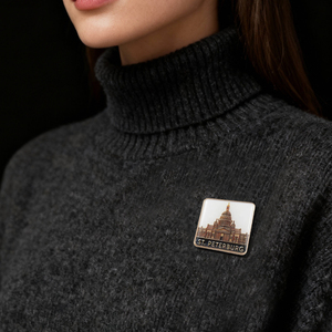 Spille in Metallo con Monumenti Famosi, Illustrazioni Personalizzate delle Skyline delle Città, Badge Smaltati Retrò, Magneti Architettonici, Souvenir Turistici, Spille Decorative - Product Image 5