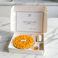 Boîte cadeau personnalisée écologique pour desserts avec logo, idéale pour gâteaux à la mangue, kunafa, confiseries, cafés et boulangeries à emporter