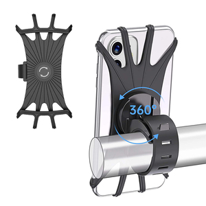 Support de téléphone portable en silicone rotatif 360, antidérapant, antichoc, pour vélo, guidon de moto - Product Image 2