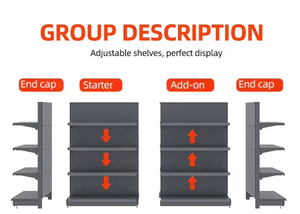 Fabbrica diretta di buona qualità scaffale del supermercato per il negozio metallico Gonzola scaffali <span class=keywords><strong>Rak</strong></span> per la visualizzazione di affari e uso del negozio - Product Image 5