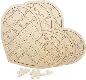 Blank Wooden <strong>Heart</strong> <strong>Shaped</strong> Jigsaw <strong>Puzzle</strong> 11.2x8.4 Inch Unfinished Wooden <strong>Puzzle</strong> Board Wooden <strong>Heart</strong> <strong>Shaped</strong> Canvas <strong>for</strong> DIY - Product Image 1