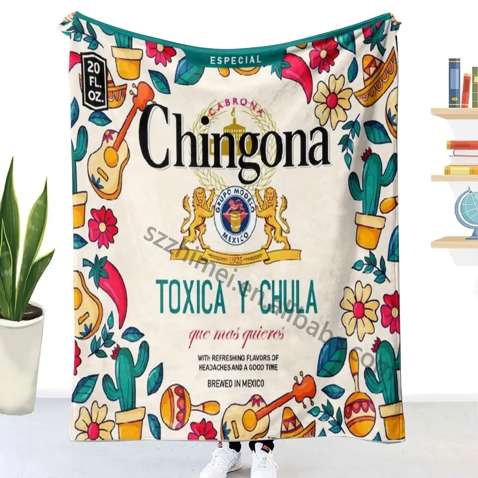2023 на заказ, новый дизайнерский принт, Mexico toxica Y Chula Chingona, роскошное флисовое мягкое фланелевое одеяло