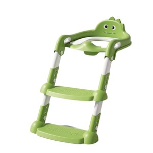 Taburete de dinosaurio para niños pequeños, altura ajustable, escalera de varios niveles para inodoro, ayuda para el entrenamiento para ir al baño, color verde - Product Image 2