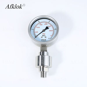 الفولاذ المقاوم للصدأ 0 ~ 25MPA "NPT مقياس ضغط غشاء الغشائي للذكور مع وصلة سفلية لـ - Product Image 3