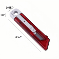 Couteau de sécurité en acier inoxydable 304 de 3,9 pouces à ouverture automatique par ressort, multicolore au choix, ouvre-boîte en plastique pour la vente en gros