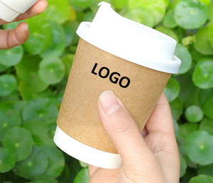 Xinrunjin jetable Double papier tasse à café 8oz 280ml résistant à la chaleur tasse à emporter avec couvercle lait thé café bureau restauration utilisation - Product Image 4