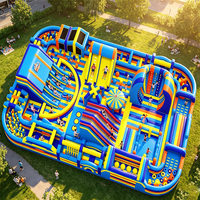 Parcours d'obstacles gonflable commercial de grande taille, personnalisable pour centre d'amusement, école, événements en plein air