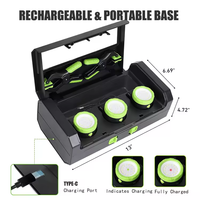 Lampe à clip rechargeable avec aimant, lampe de travail avec SOS, lampe ronde réglable à 360°
