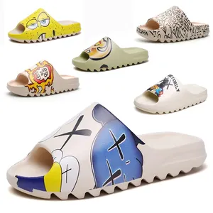Orijinal yüksek kaliteli terlik marka logosu sandalet karikatür terlik özel kadın terlik çocuklar tasarım ayakkabı erkekler köpük slaytlar