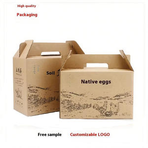Boîtes de légumes en vrac sur mesure durs et portables pour œufs de poulet Stock de spécialité locale Carton ondulé estampillé spécial pour aliments personnalisés - Product Image 3