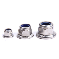 M10 Acier Classe 4.8 8.8 10.9 12.9 Nickel Chrome Cadmium Plaqué Nylon Insert Hexagone Bride Dentelée Contre-écrou DIN6926