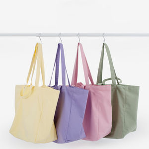 Vente en gros de sacs à provisions de voyage en toile vierge sac fourre-tout personnalisé à deux poignées sacs en toile de coton - Product Image 1