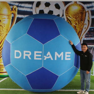 屋外子供用サッカーゲーム用広告掲載済みインフレータブル製品、ファンゾーン装飾用サッカーボール - Product Image 4
