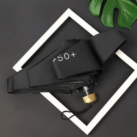 Mini Paraguas Plegable de Viaje, Superligero, Anti-UV, Compacto de 5 Pliegues, Protección Minimalista contra la Lluvia, Impresión Personalizada, Regalo Empresarial