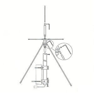 Antenne de station de base Discone à large bande D130NJ D3000N 25-3000 MHz, antenne conique à balayage large bande - Product Image 3