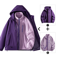Veste softshell 3-en-1 avec doublure polaire 400g amovible, unisexe, chaude pour l'hiver, idéale pour les activités de plein air