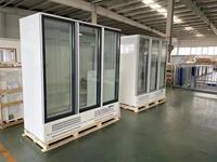 Réfrigérateur Commercial Vertical à Porte Vitrée, Vitrine Réfrigérée pour Boissons Fraîches et Énergisantes, Congélateur
