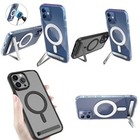 Casing Magnetik untuk iPhone 13 12 Plus Anti-jatuh, Case HP untuk iPhone 16 Pro Max 17 Air 15 14 11 dengan Stand