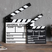 Décorations de champ de tournage de cinéma rétro créatives noir et blanc, décorations de clapboard, décor de maison, tableau de réalisateur, accessoires de photographie de mariage