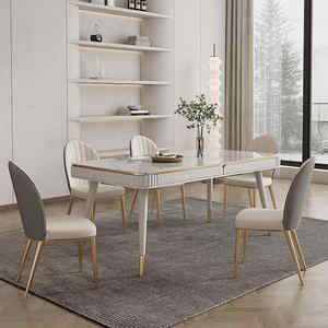 Mesa de Comedor Extensible Nórdica de Roble Macizo con Chapa de Madera - Product Image 3