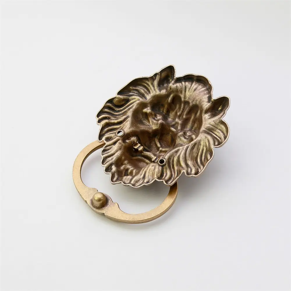 MAXERY Chinese Style Zinc Alloy Door Knocker Lion Head Shape Door Decor Handle Pulls Chinese traditional Handles