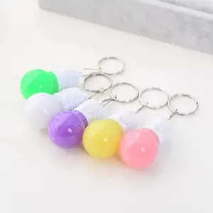 promotion creative led colorful flashing cartoon small light bulb glowing key chain