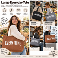 Sac fourre-tout en toile grand format, spacieux et durable, pour commandes régulières, avec étiquette privée et teinte foncée