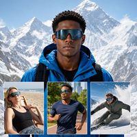 Lunettes de sport Bluetooth avec protection UV pour l'extérieur, prise de photos à distance, commutation de musique, assistant vocal IA, appels mains libres, lunettes intelligentes