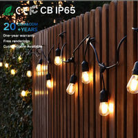 Guirlande lumineuse LED S14 IP65 résistante aux intempéries pour la décoration de jardin, pergola, taverne, affichage commercial et scènes de loisirs