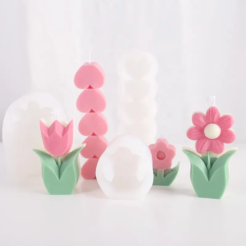 INS Blumen kerze Silikon form DIY Kunststoff Kerzen formen 3D für die Kerzen herstellung