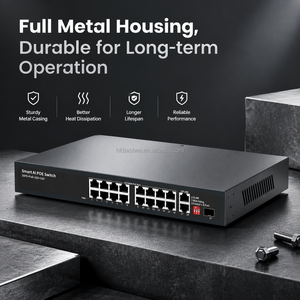Switch PoE 16 ports 10/100M avec 2 ports Uplink Gigabit RJ45 + 1 port SFP 1G, extension VLAN 250m, switch Ethernet PoE non géré pour CCTV et AP - Product Image 5