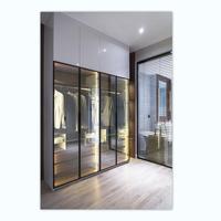 Meubles de chambre à coucher modernes de luxe armoires en panneau de particules laqué blanc de haute qualité en bois massif pliant maison appartement hôtel utilisation