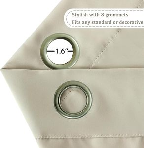 JIUANG Rideaux occultants thermiques à œillets, style moderne, 100 % polyester, personnalisables - Product Image 5